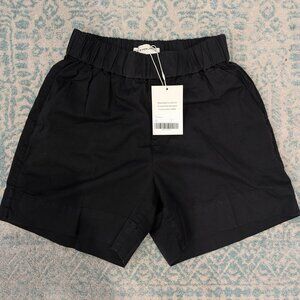 Everlane The Easy Short Black Pull-on Cotton Shorts Small NWT Elastic Waistband